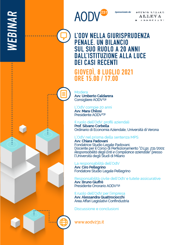 L'OdV nella giurisprudenza penale. Un bilancio sul suo ruolo a 20 anni dall'istituzione alla luce dei casi recenti